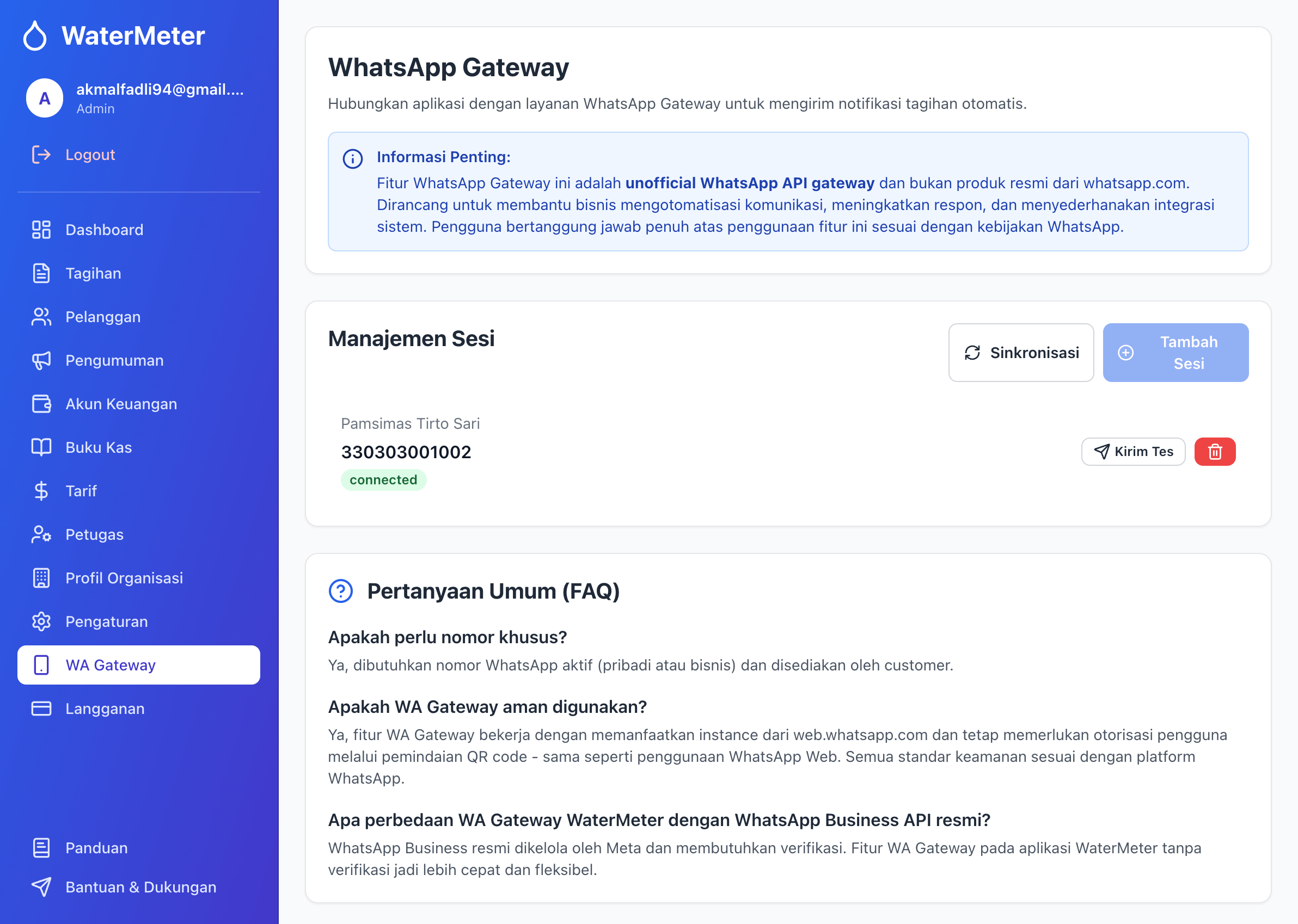 Notifikasi Instan via WhatsApp Gateway